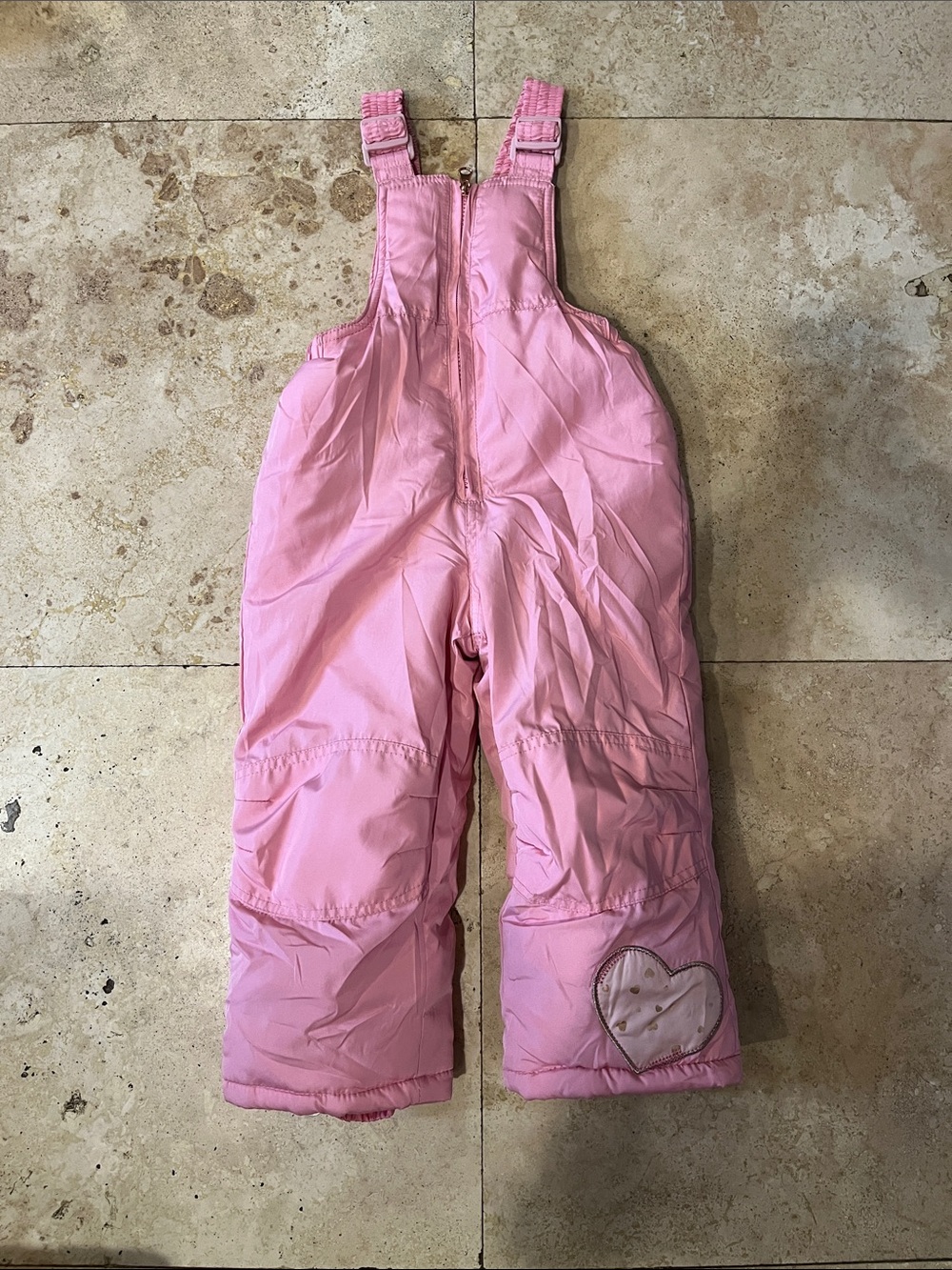 Pink Girls' Insulated Snow Overalls - 3T